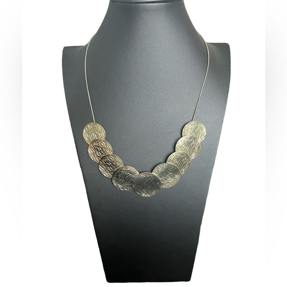 El Erica Lyons Gold Colored Medallion Necklace